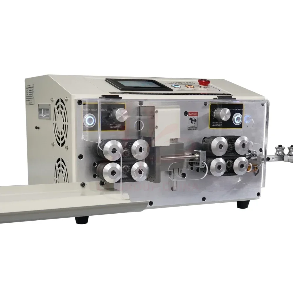 650W 220V 110V SWT-608-YHT4 High Speed Round Sheath Inner and Outer Double Layer Peeling Machine 8 Wheels Touch Screen Control