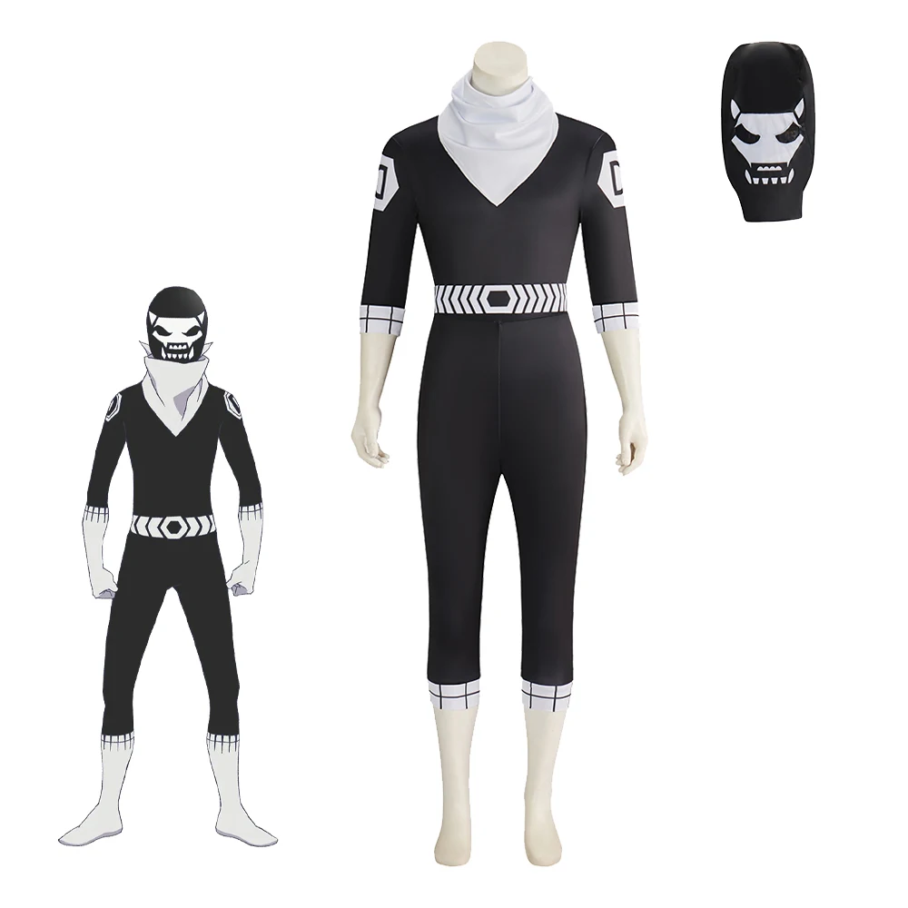 

Anime Sentai Daishikkaku Fighter D Cosplay Costume Black Jumpsuit Uniform Bodysuit Halloween Carnival Party Outfit