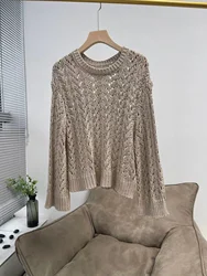 Linen Silk Blend Casual Loose Sweater, Spring and Summer Sweater, High Quality