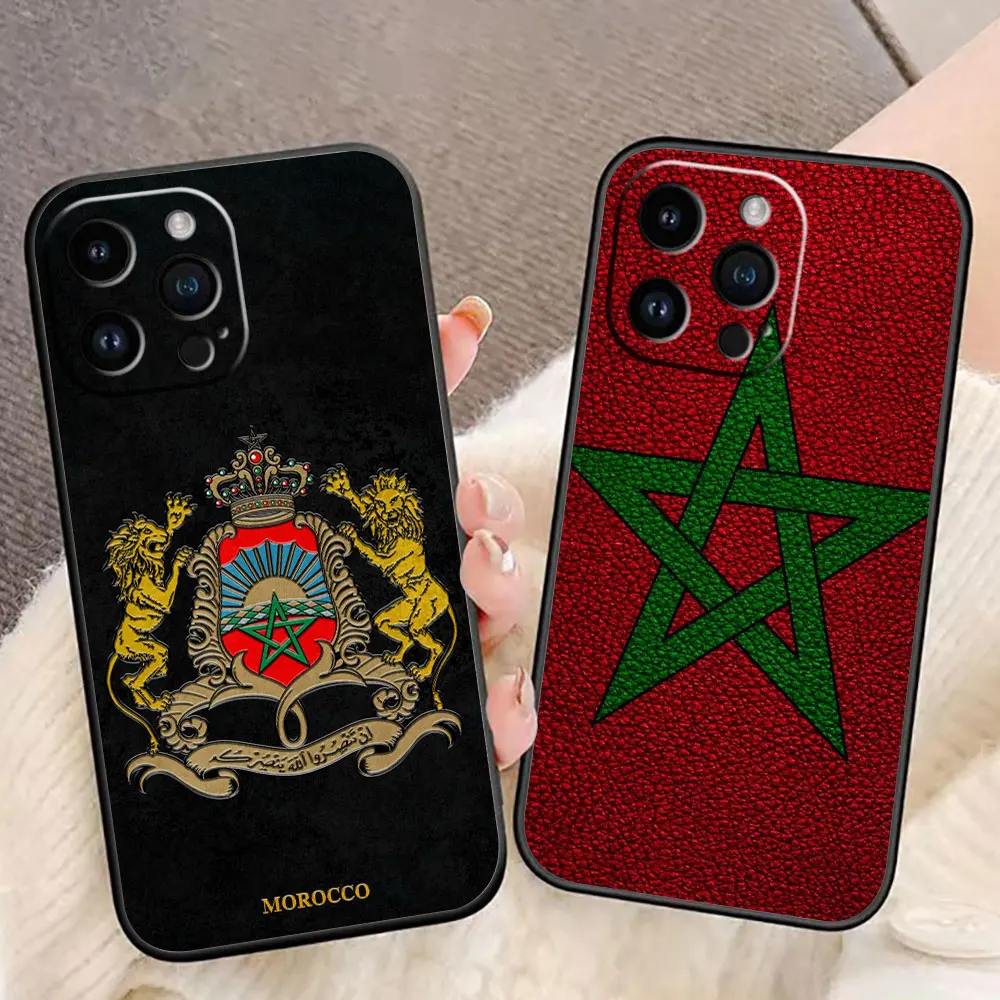 Morocco Flag Passport Phone Case For iphone 16 15 14 13 12 11 Pro XS Max Mini X 2020 2022 8 7 6 5 Plus Case Funda Shell Cover