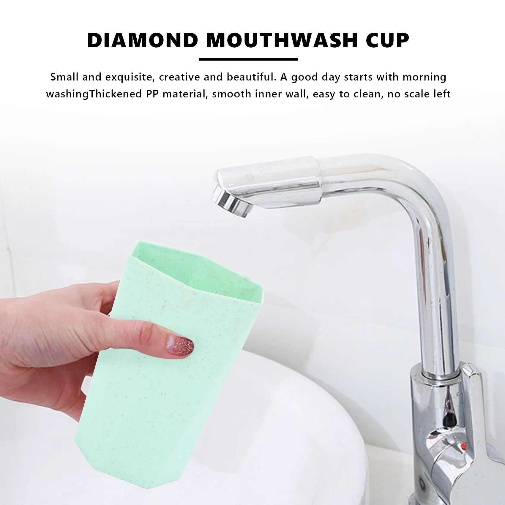 Nordic Style Green Straw Plastic Cup Toothbrush Holder Cup Wash Cup Drinking Cup Mug Green