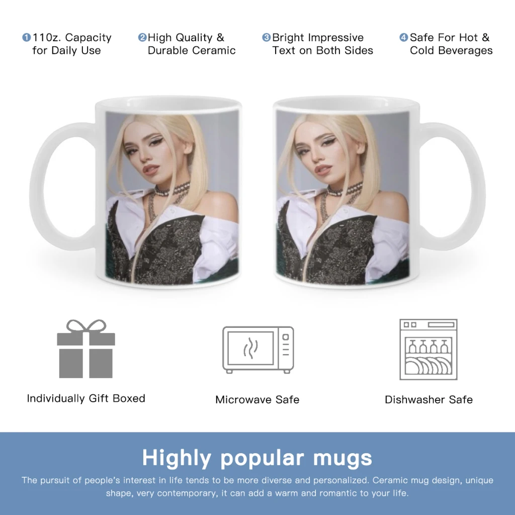 

Singer Ava Max Free shipping Ceramic Cup Coffee Oatmeal Breakfast Cup Creative Personality Mug