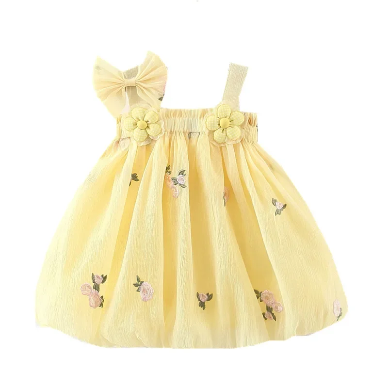 Vestidos de verano para niñas, ropa de fiesta de princesa, disfraz de cumpleaños, trajes para niños pequeños de 3 a 4 años, 2024