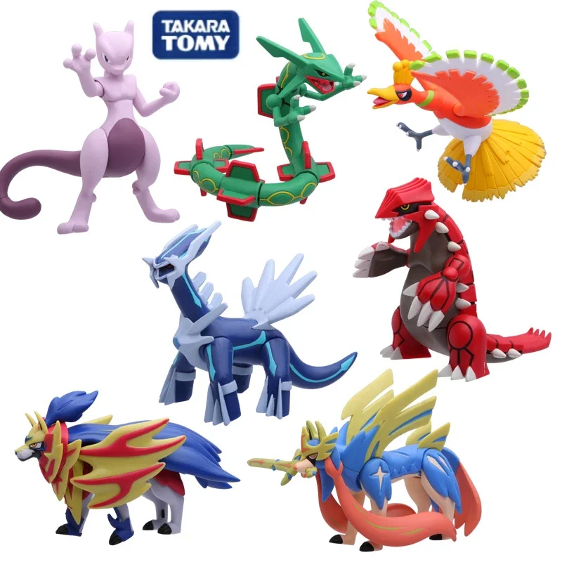 Japan Original Takara Tomy  Figures Ho-Oh Lugia Groudon Kyogre Palkia Zekrom Kyurem Necrozma Zacian Action Figure Toys