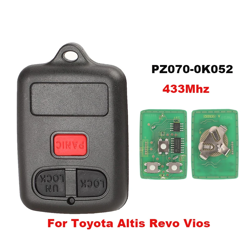 

Jingyuqin 3-кнопочный дистанционный автомобильный ключ для Toyota Altis Revo Vios, дистанционный передатчик, автоматический брелок PZ070-0K052