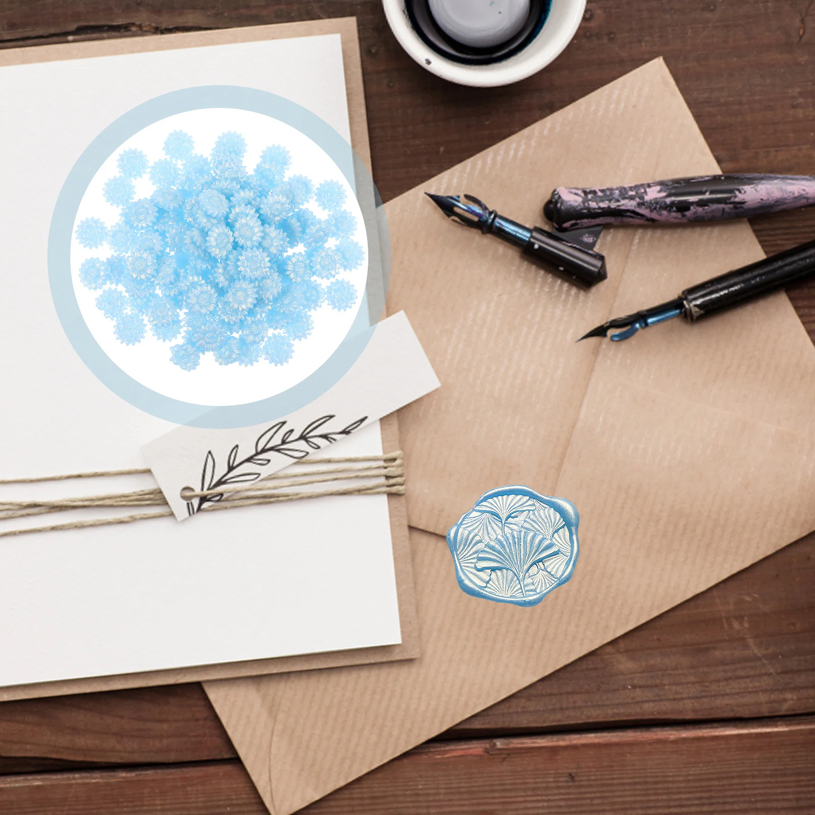 

100Pcs Wax Seal Beads Practical Sturdy Design for Greeting Cards Envelope Sealing Wax Beads Gift Wrapping Supplies