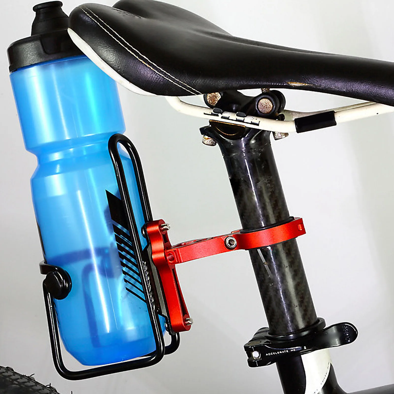 

1Set Safe Textured Aluminum Alloy Bike Kettle Rack Good Stability Adaptability Creative Exterior Decorative Effect