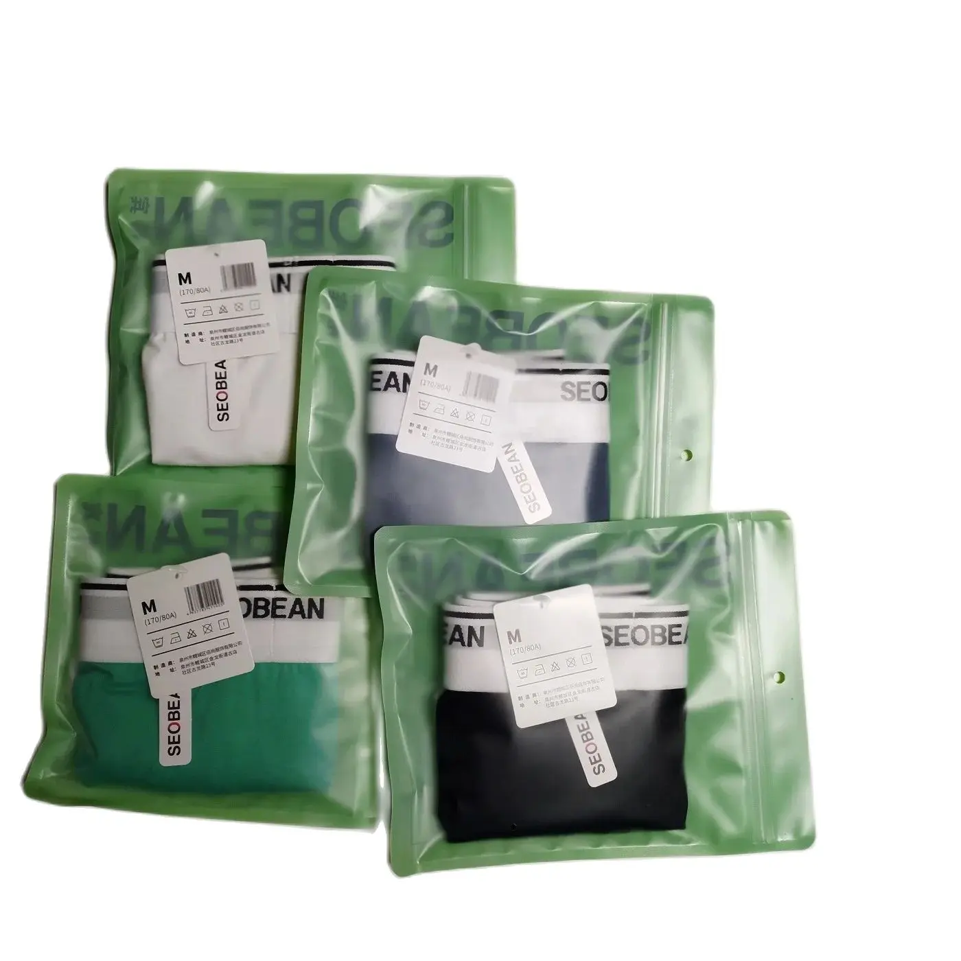 Seobean 2025 męska zimowa solidna krótka bielizna seksowne wygodne, oddychające bawełniane bokserki