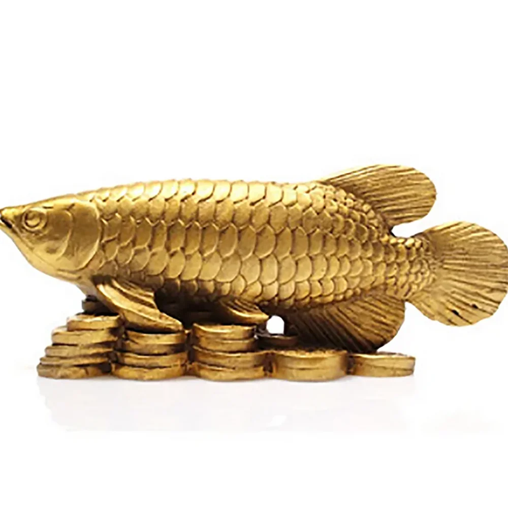 Copper Fish Ornaments Auspicious Wealth Arowana Zhaocai Cai Wang Cause May There Be Surpluses Every Year