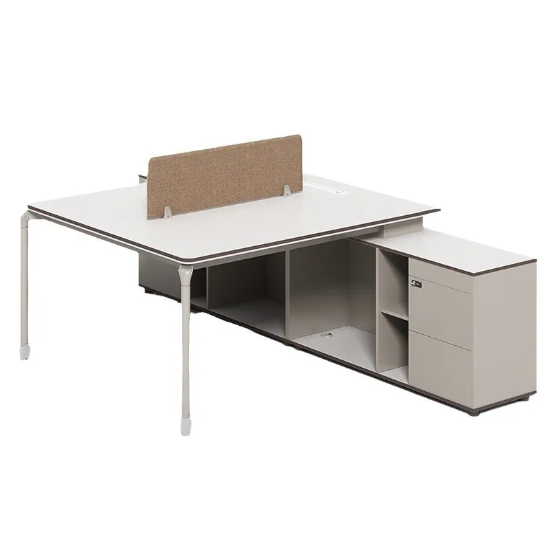 Financial desk, simple modern office staff desk, combination workstation, booth, 4-person computer desk