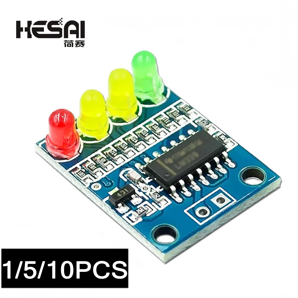 

1/5/10PCS 12V Battery 4-Segment Battery Indicator Module Onboard 4-Digit Battery Indicator LED Light