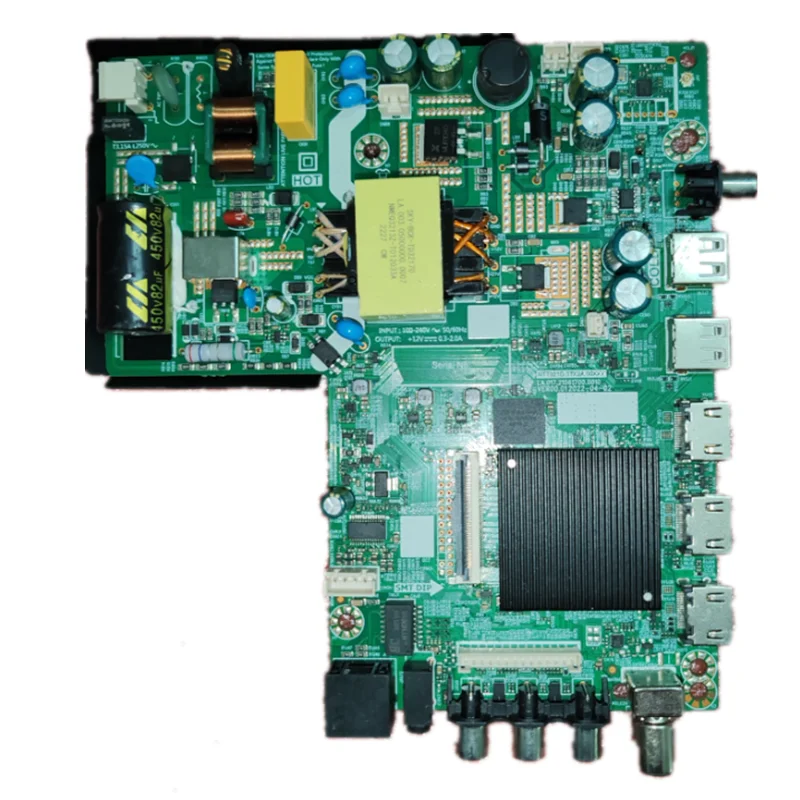 NTT921D.3TX2A.00XXX    NTT921D.3TX2A  Three in one TV motherboard, tested, physical photo, for  56--8136V  550ma  hv430fb-f90