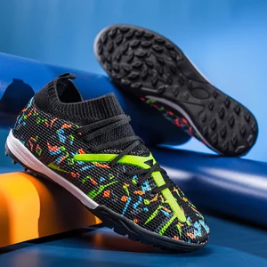 الرجال قمم طويلة كرة القدم المرابط, أحذية رياضية داخلية, أحذية كرة القدم المهنية, لينة تنفس أحذية للجنسين, انخفاض الشحن أفضل 10 مرابط كرة قدم وحيد مبيعا - رقم 8