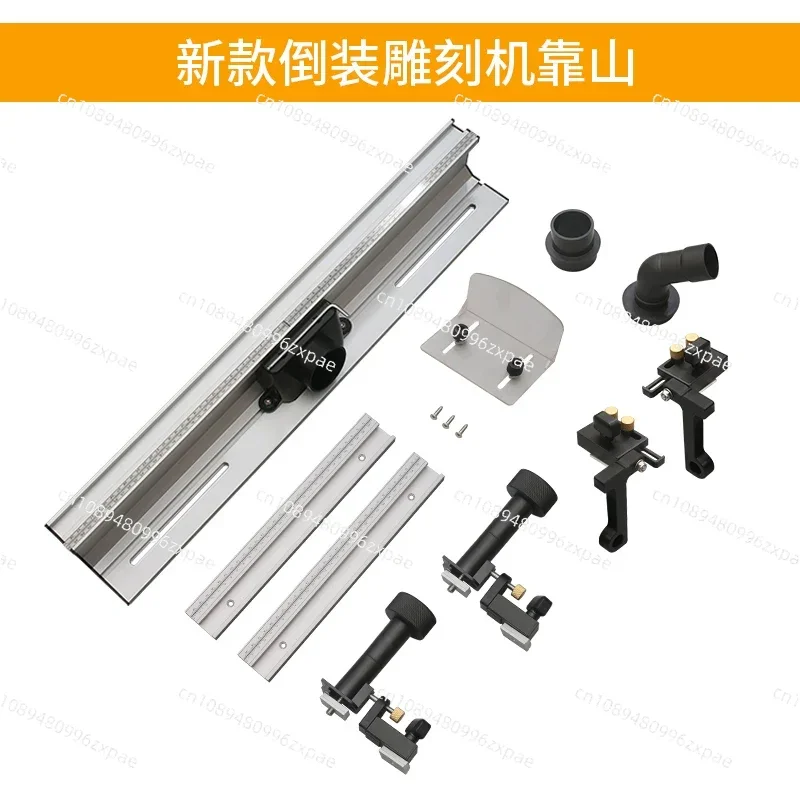Table Fence Kit Deluxe System Woodworking Routing Table with Reversible Flip Stop Dust Port
