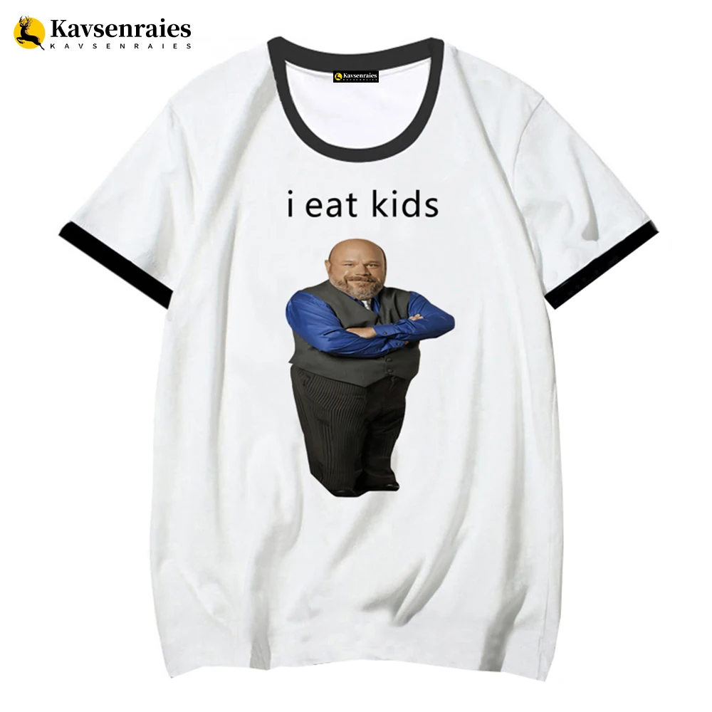 Bertram Eats Kids Funny Brand Men Women T-shirt I Eat Kids Tees Man Polyester Tops Short Sleeve New Black Casual Loose Tshirt