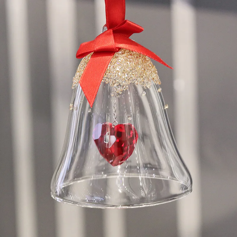 Crystal Wind Bell Jewelry Star Pendant Interior Rhinestone Bling Car Hanging Ornament Christmas Bell Decor Home Party Decor