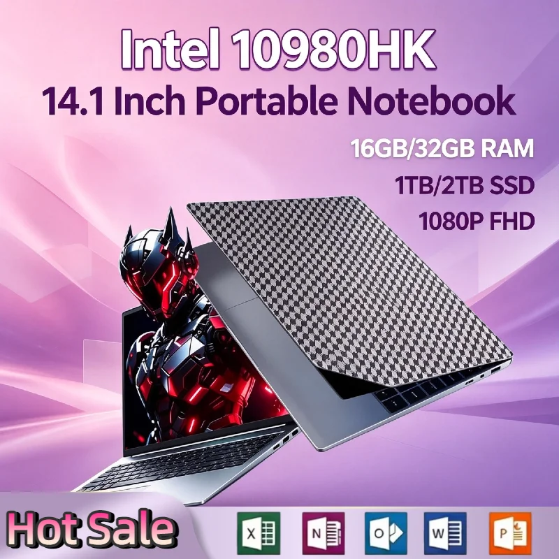 Intel i9 10980HK 14.1 Inch Laptop 16GB RAM 2TB NVMe SSD 8C 16T 5.3GHz Ultra Slim Fingerprint Backlit Pro Max
