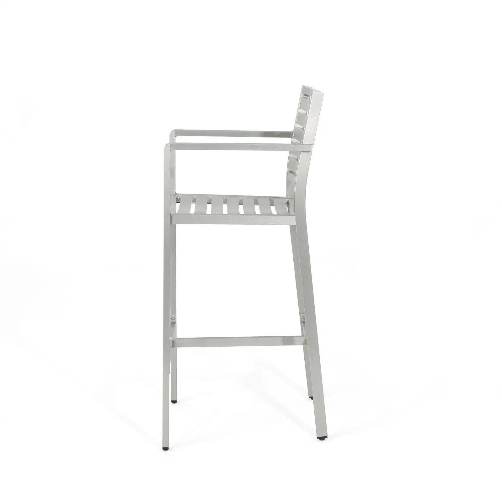 

Modern Aluminum Patio Bar Stools Set Weather Resistant Outdoor Bar Chairs for Backyard Gatherings and Patio Seating