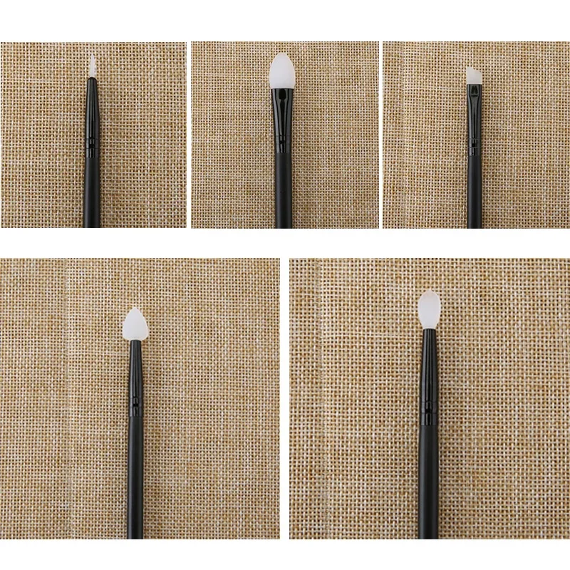 5Pcs Silicone Bevel Brush Eyeliner Brush Eyeshadow Brushes Make Up Lip Eyebrow Eyeliner Applicator Eye Shadow Make Up Brush Tool