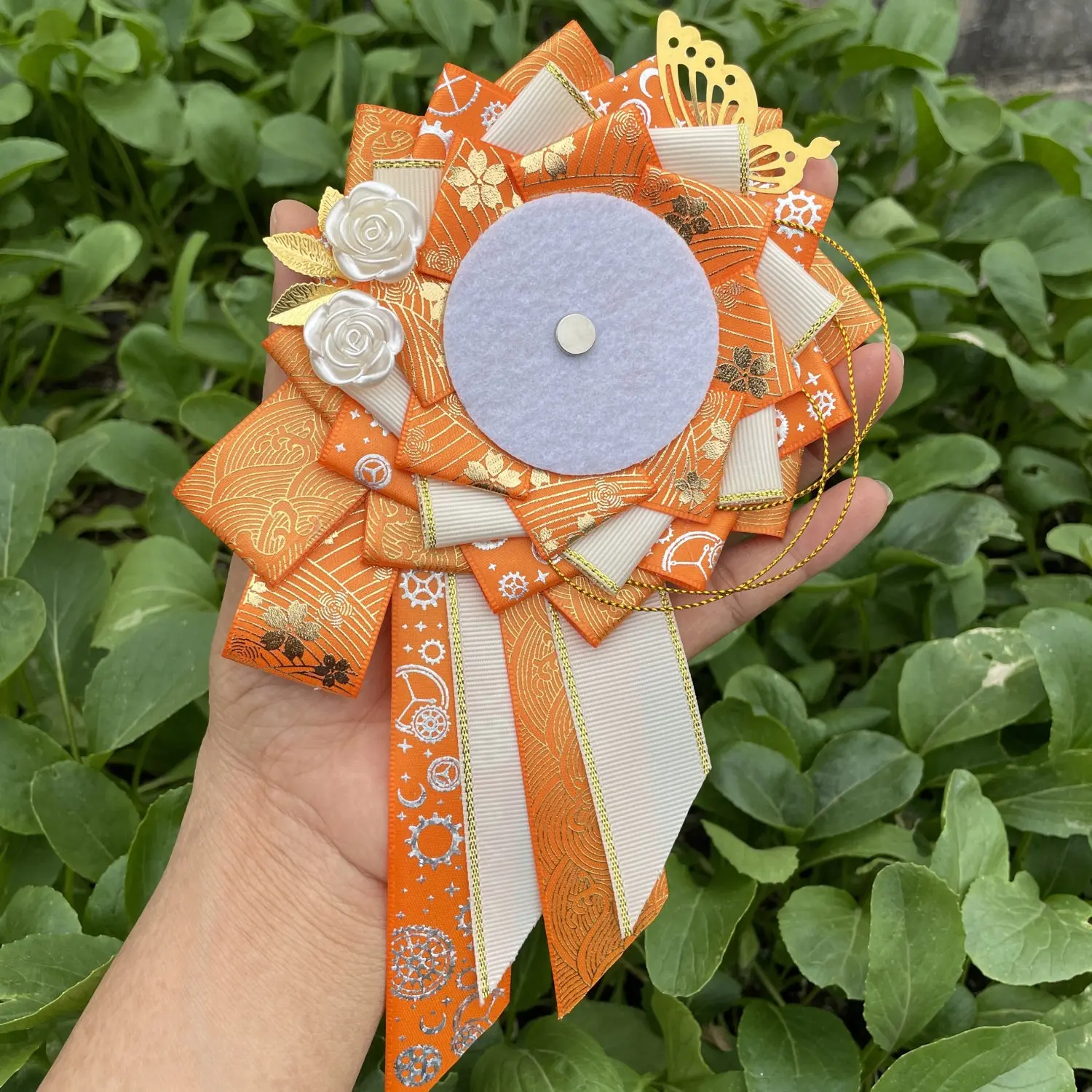 Spring Long Streamers Bow Skew-tailed Award Rosette Ribbons Japanese Style Appreciation Rosette Quadratic Element Badge Rosette