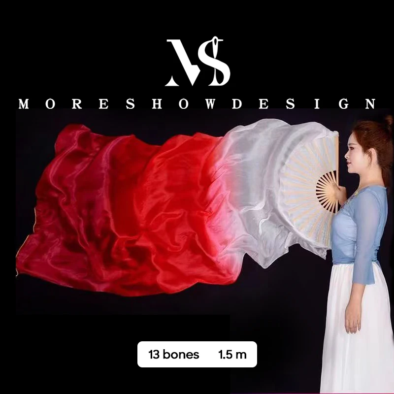 Voile de danse du ventre en soie véritable, couleur dégradée, tenues de danse pour femmes, accessoire pour spectacle et pratique sur scène