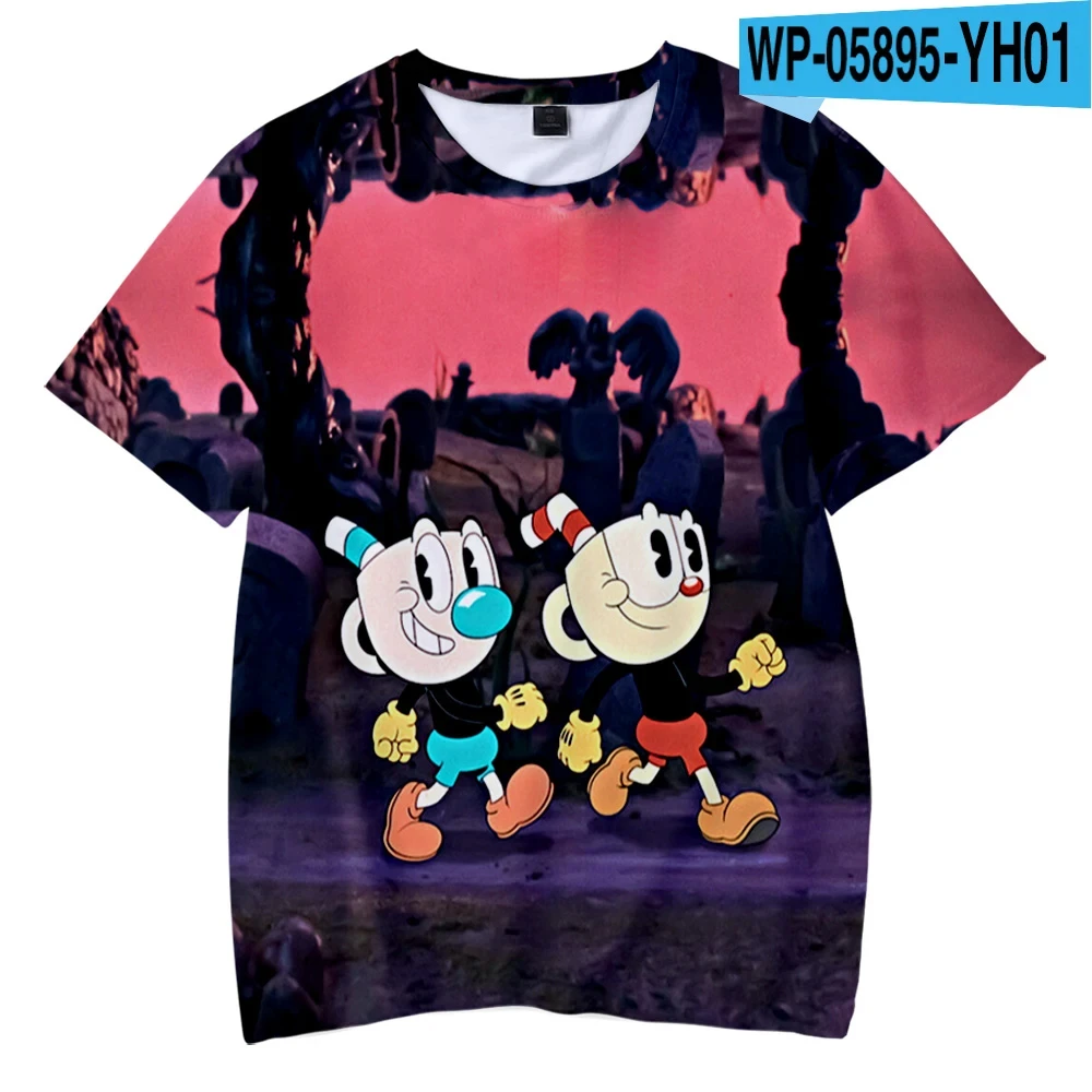 The Cuphead Show T Shirt  3D Print T-shirt Men Woman Short Sleeve Kids T Shirts Streetwear Harajuku Unisex Clothing