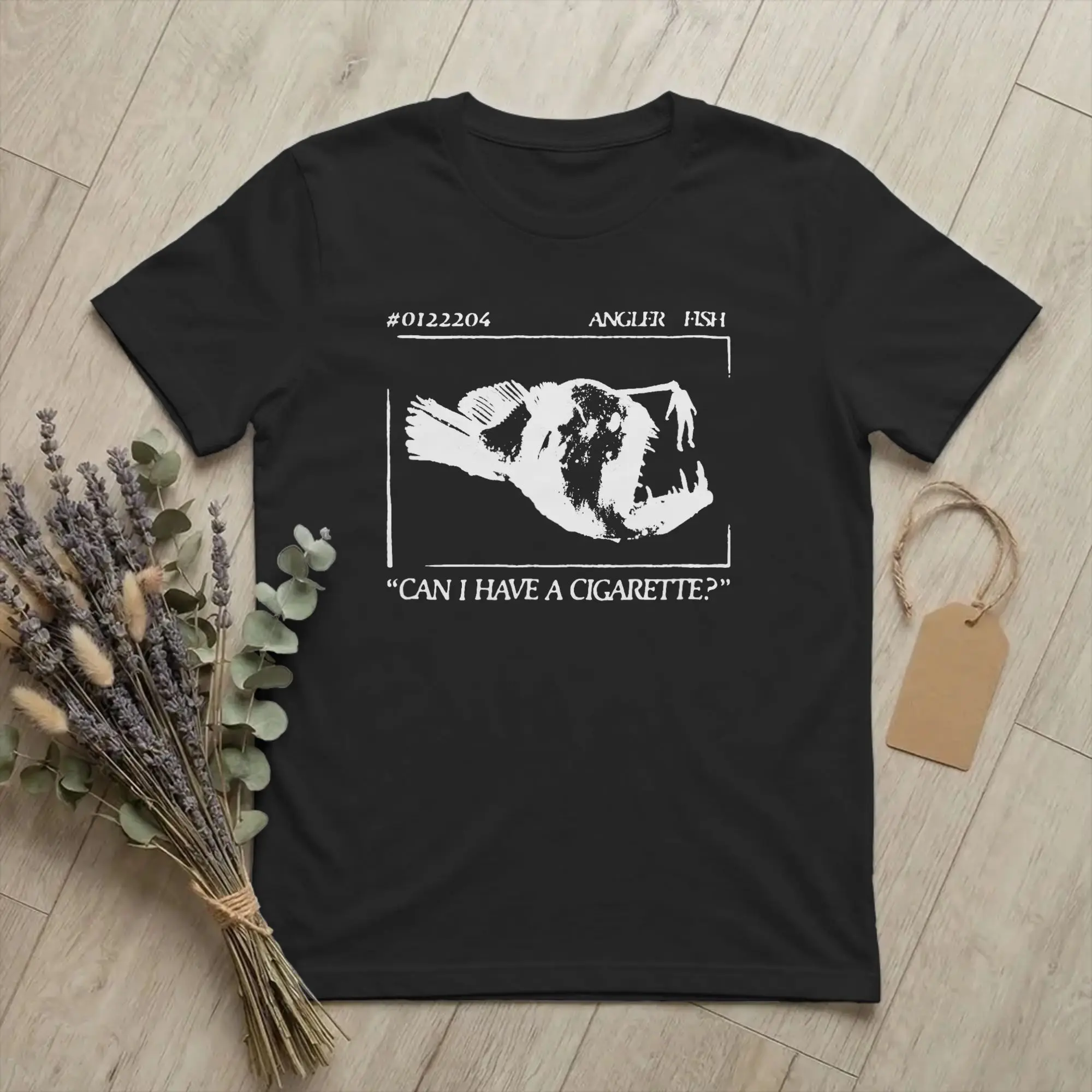 Vintage Magnus TMA Angler Fish Archives T-Shirt Men Crew Neck 100% Cotton T Shirts Horror Podcast Short Sleeve Tees Party Tops