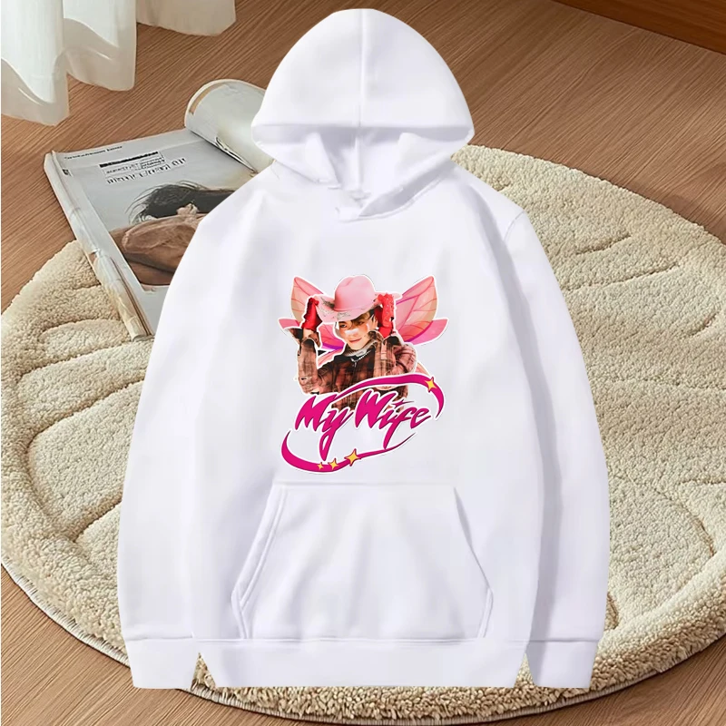 Kpop Ateez Hongjoong My Wife hoodie 2025 men women vintage Long sleeve Sweatshirt with print Graphics oversized  hoodie  unisex