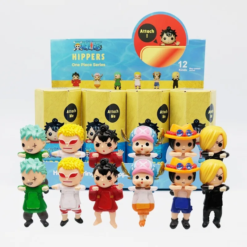 BANDAI Naruto One Piece Demon Slayer Dragon Ball caja ciega figuras de Anime muñecas adorno colgante juguete para niños regalo