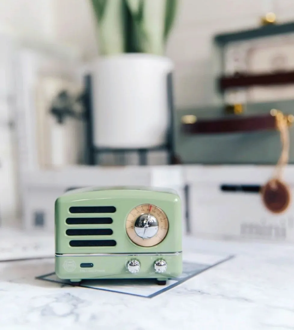 MUZEN Little Prince OTR Green Speaker FM Radio Retro Bluetooth Wireless Music Metal Player MW-2A Gift Box