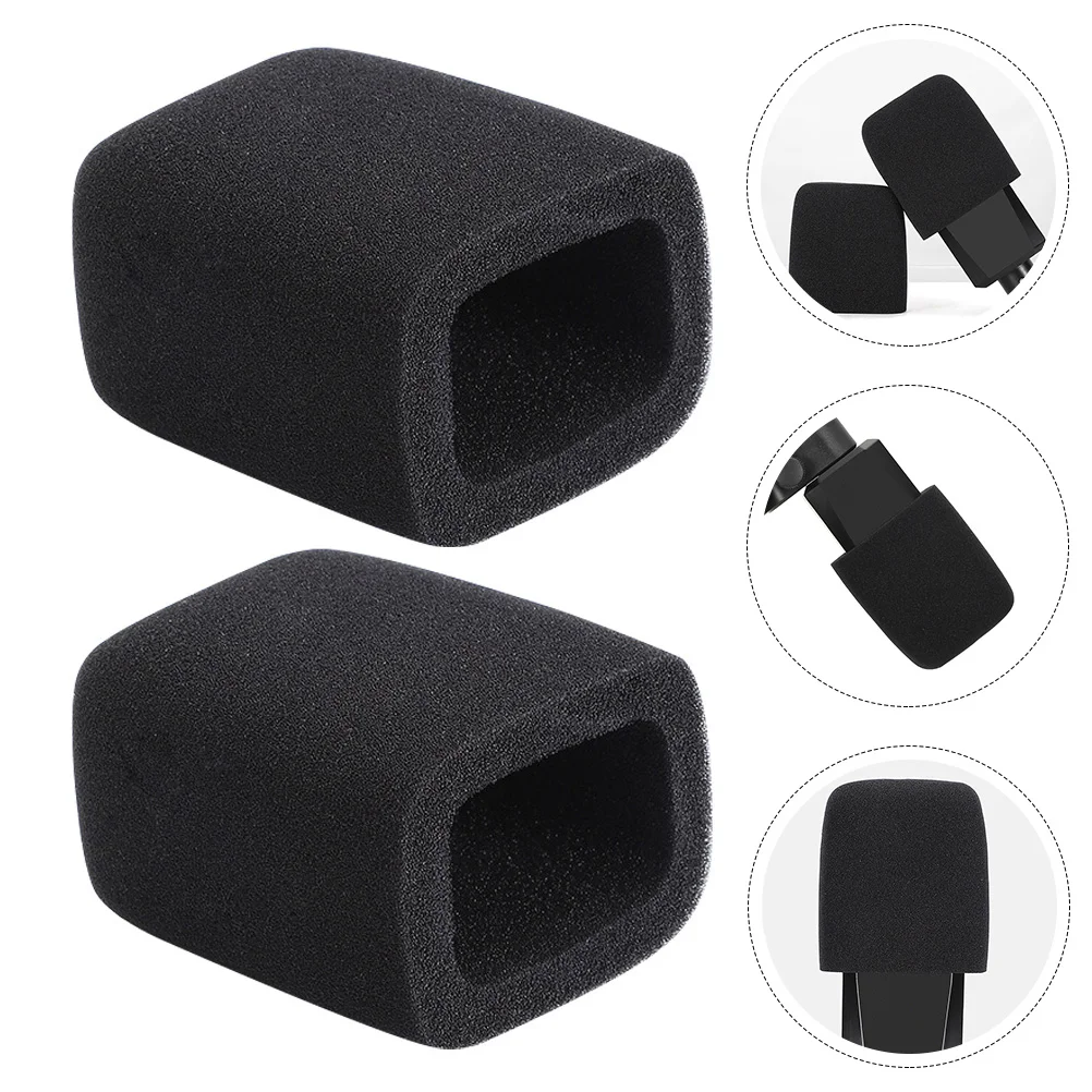 

2 Pcs Microphone Sponge Cover Condenser Gooseneck Foam Covers Microphones Supplies