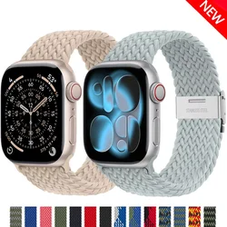 Geflochtenes Solo-Loop-Armband für Apple Watch Band 44 mm 40 mm 45 mm 41 mm 46 mm 49 mm. Elastisches Armband der iWatch-Serie SE 6 7 8 9 Ultra 2 10