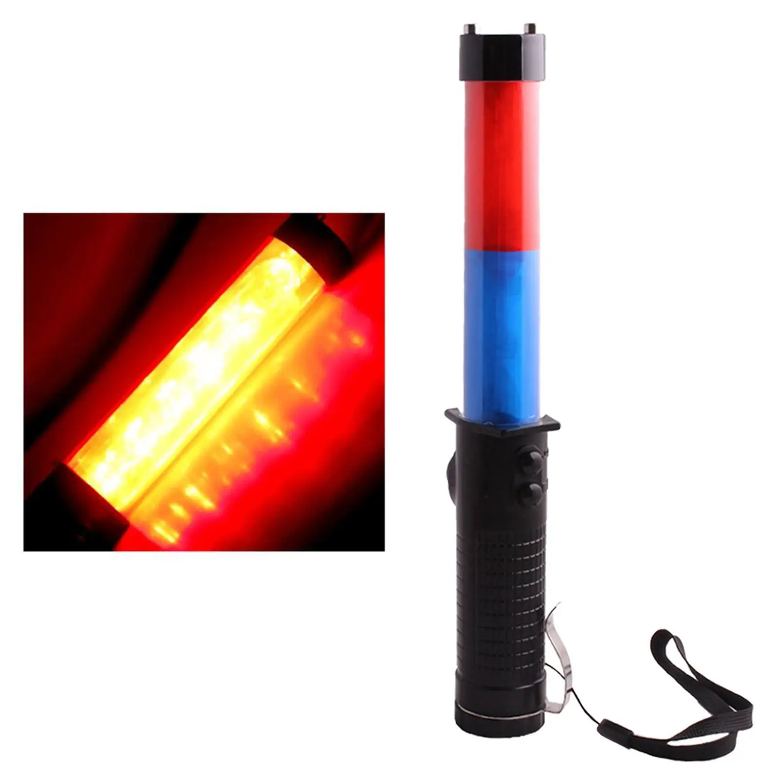 Traffic Wand Led Light Safety Road Control Stick Signal Warning Red