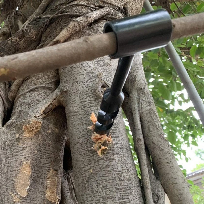 Hand Wood Punch Manual Auger Drill Bush-Craft Carbon Steel Portable Survival Bit Outdoor Extended Drill Bit.