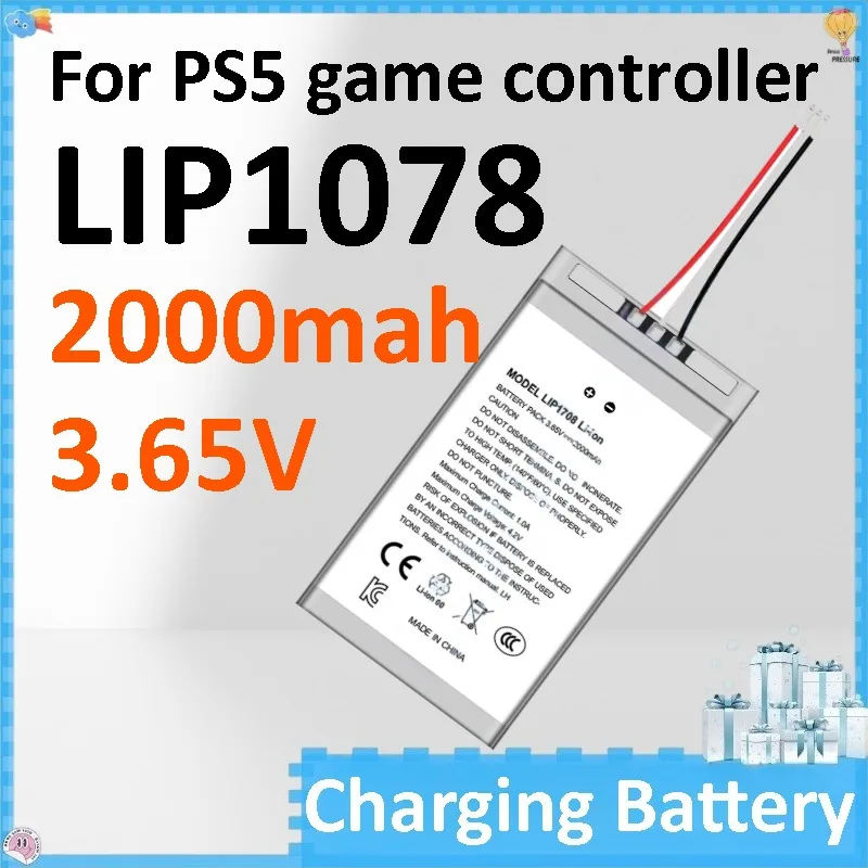 3pcs LIP1078 PS5 Replacement Battery 2000mAh 3.65v for Sony PS5 DualSense  Controller