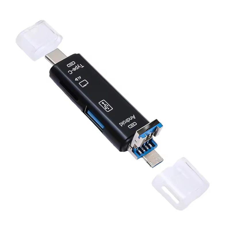 5 In 1 Multifunction Usb 2.0 Type C/Usb /Micro Usb/Tf/SD Memory Card Reader OTG Card Reader Adapter Mobile Phone Accessories