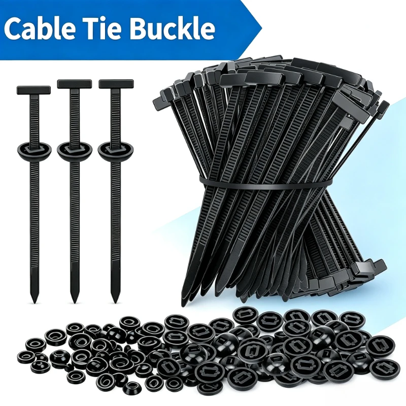 1000-20PCS Heavy Duty Self-Locking Nylon Cable Ties Buckle UV Resistant High Strength Fasteners Car Home Outdoor Use