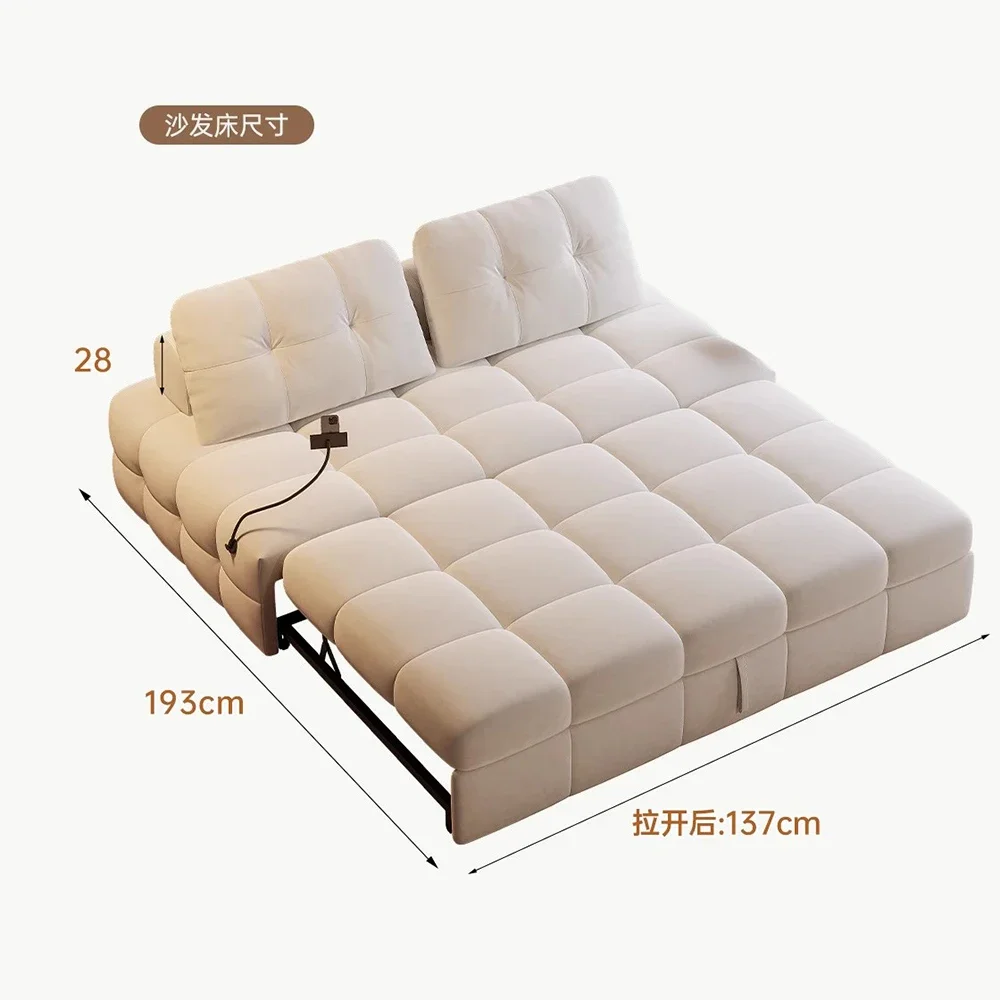 Expandable Couple Sofa Hidden Armrest Reclining Lounge Reading Sofa Bed Foldable Living Room Meble Pokojowe Home Accessories