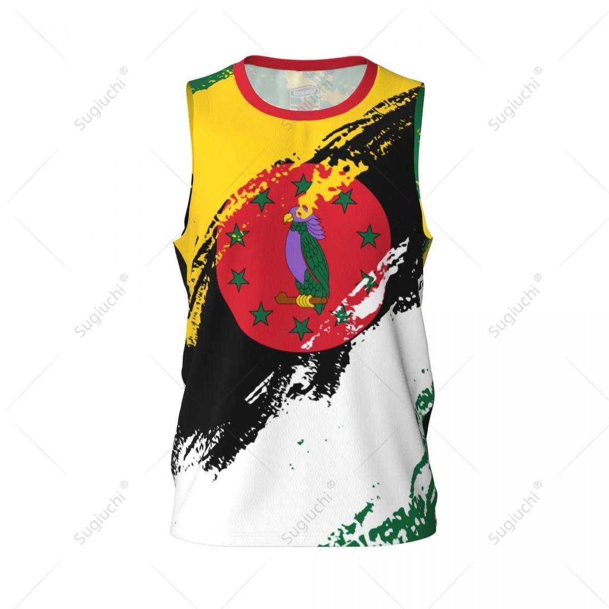 Men Basketball Sports Dominica Flag Running Fitness Multifunction Jersey Sleeveless shirt Custom Name Nunber Exclusive