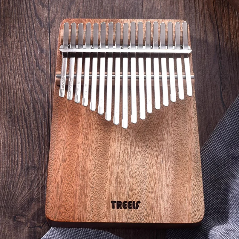 LINGTING 17 Key Kalimba Portable Mahogany Wood Thumb Piano Beginner Music Keyboard Calimba Musical Instrument with Accessories