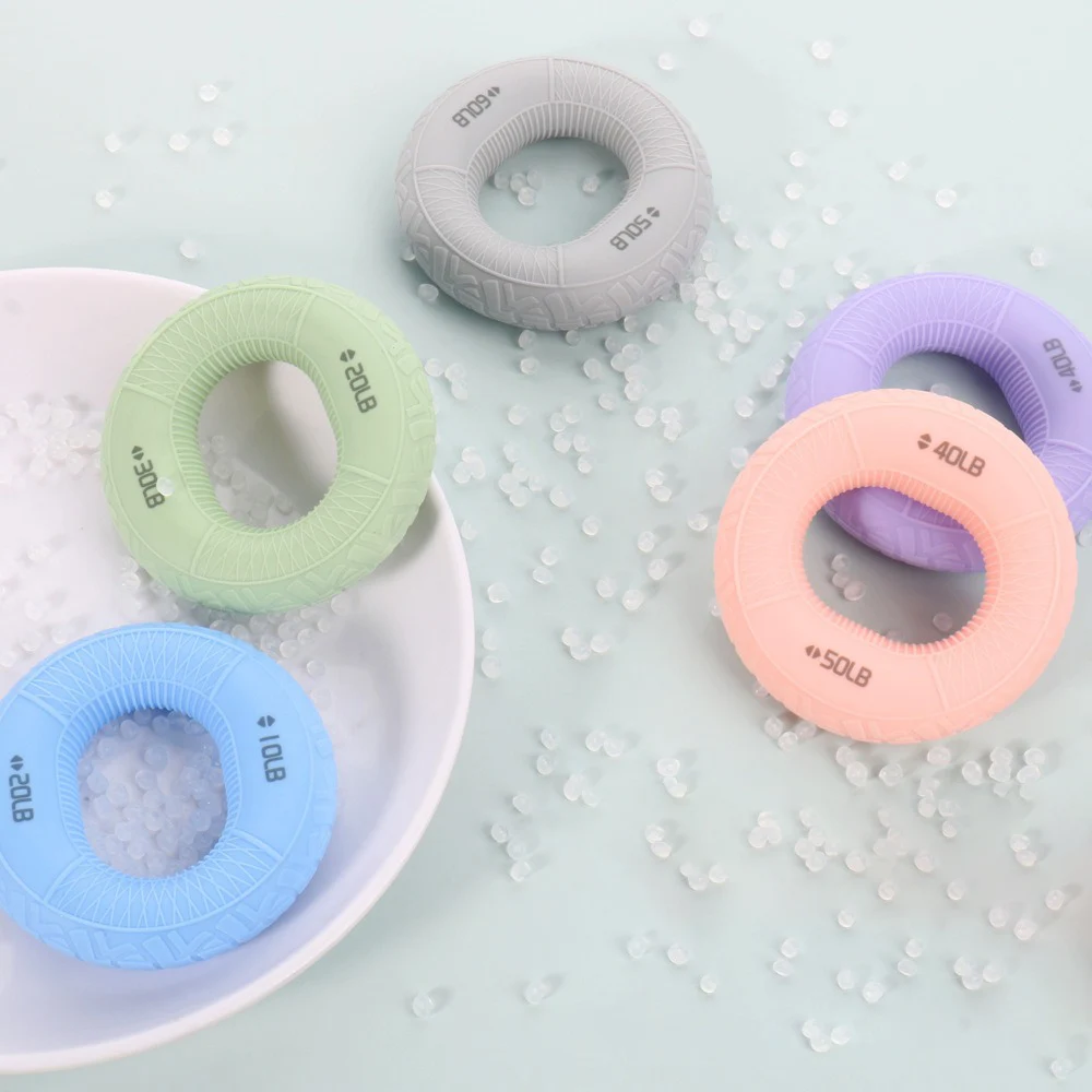 قبضة مجتذب قوة مزدوجة قبضة سيليكون حلقة أجهزة لياقة بدنية إصبع الذراع قوة إعادة التأهيل التدريب مجتذب