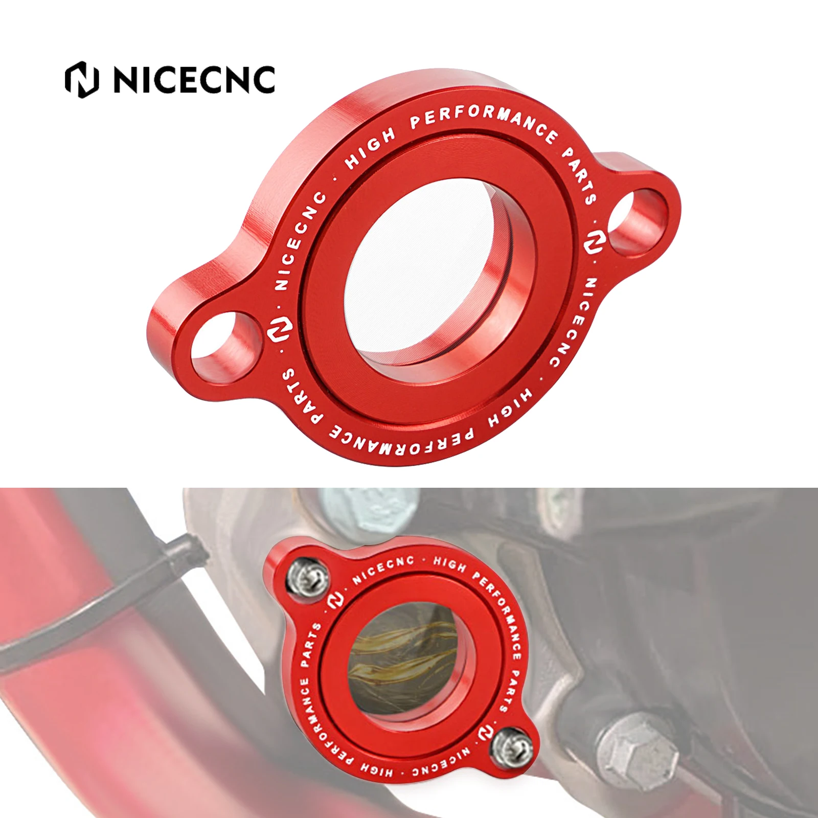 

NICECNC For Beta RR 350 RR 390 RR 430 RR 480 2015-2024 Motocross Transparent Oil Filter Cap Enduro RRS 350 390 430 500 2021