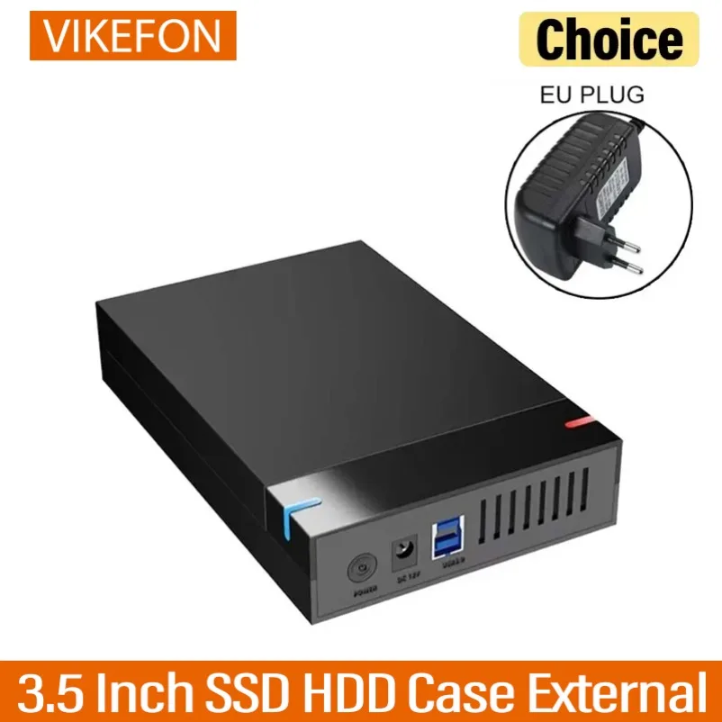 

SSD HDD Case External Hard Drive Enclosure 3.5 Inch SATA SSD HDD UASP USB 3.0 to SATA III 10TB Hard Drive SSD Case for PC Lapop