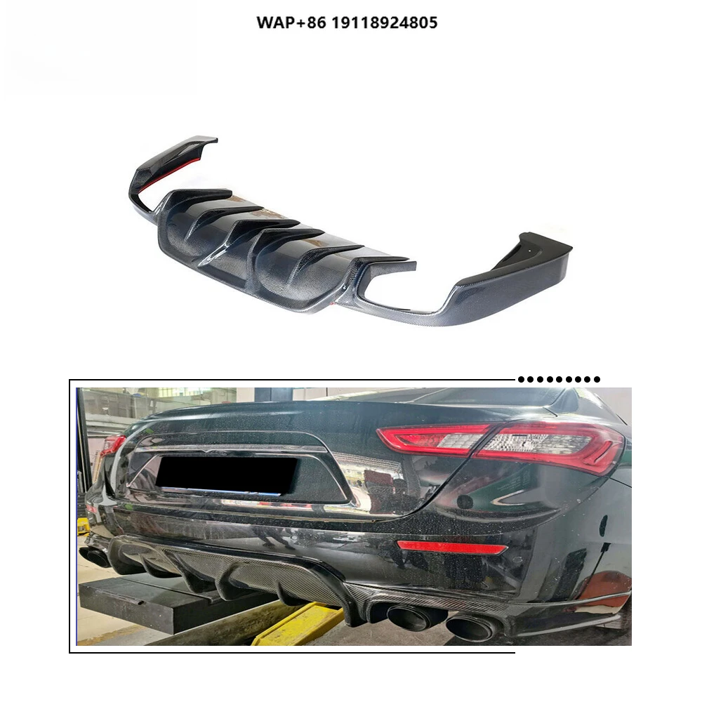 

Carbon Fiber Rear Bumper Diffuser Lip for Ghibli S Q4 Sedan 14-16