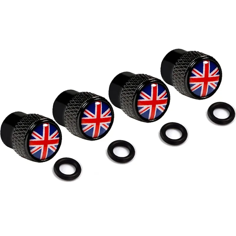 AliExpress 4Pcs/set UK Car Metal Badge Wheel Tires Valve Caps Tyre Dust Cover Universal For mini Car Bicycle Truck Motorcycle Accessories