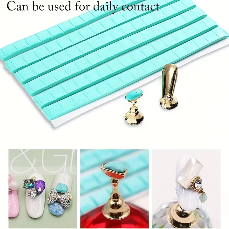 

Многоразовая и съемная многофункциональная подставка для дизайна ногтей, глиняный антипригарный клей для накладных ногтей, советы для маникюра «сделай сам», обучающие дисплеи