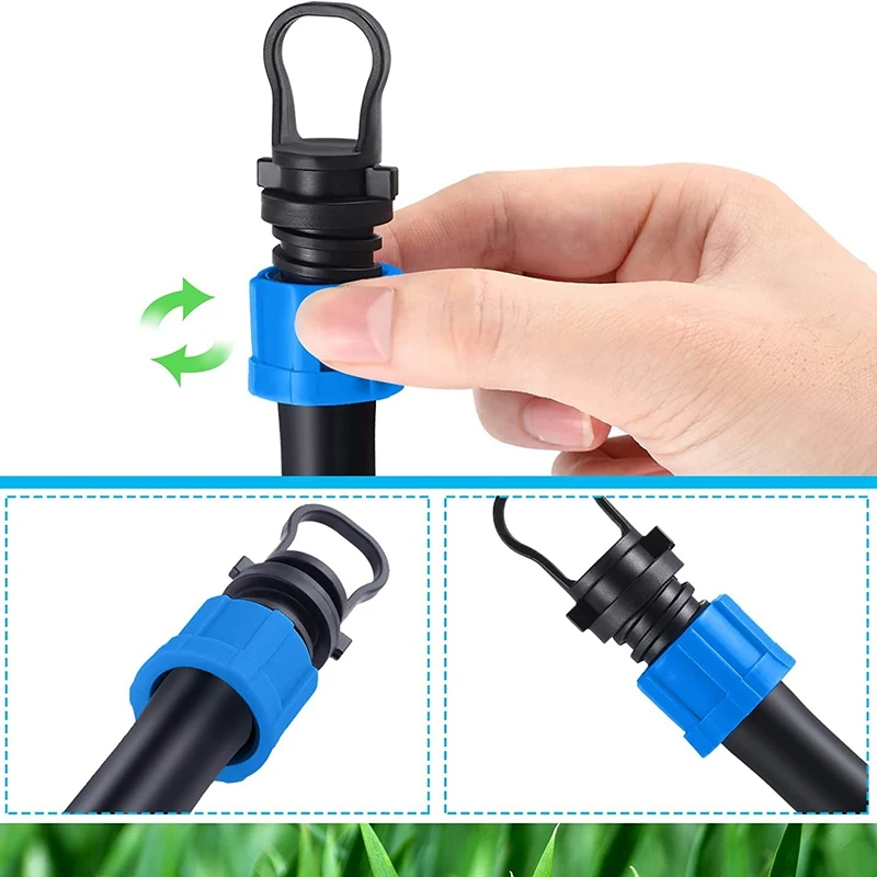 12 Pcs Drip Irrigation Tubing End Cap Plug 1/2 Inch Universal End Cap Fitting, Compatible With 16-17Mm Drip Tape Tubing