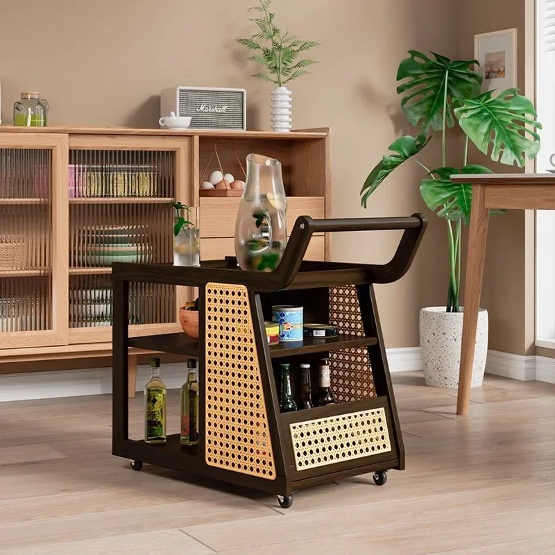 trolley sofa side cabinet side cabinet living room creative dining car movable rack