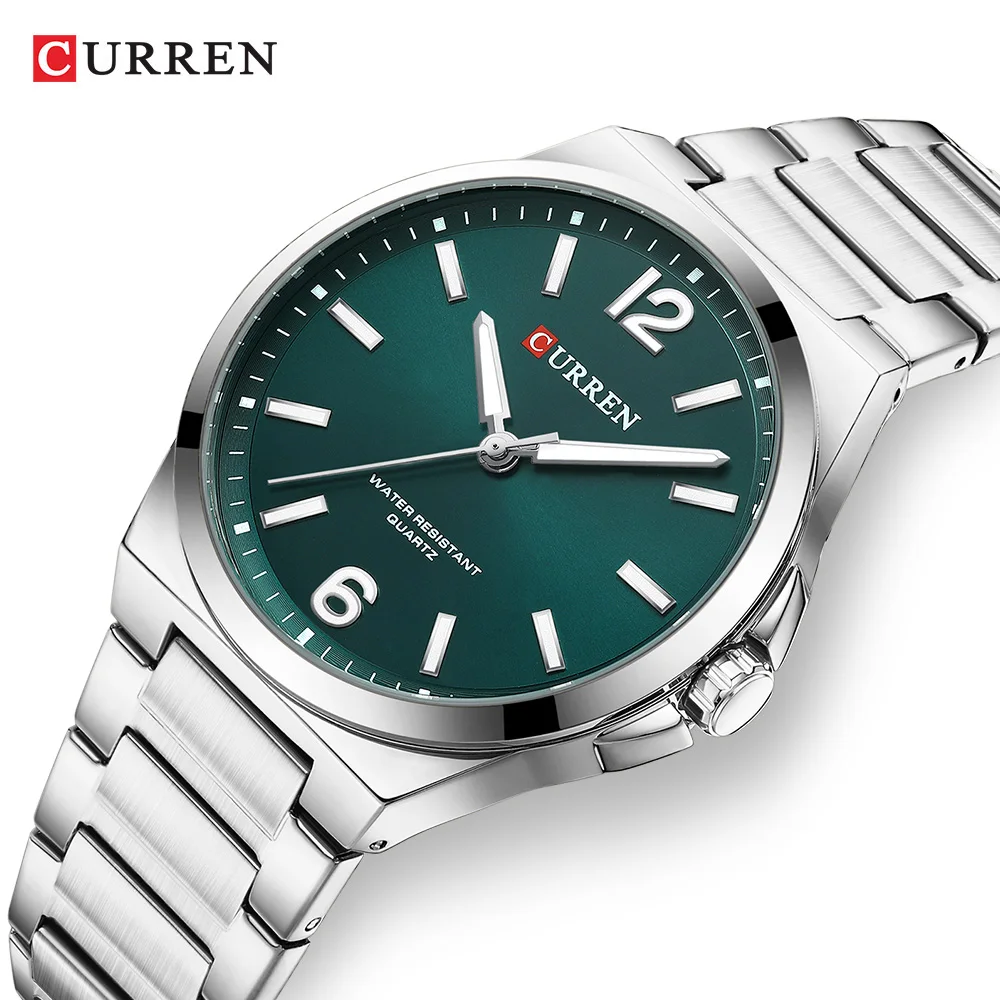 CURREN 8493 Classic Men's Quartz Watch Simple Fashion Luminous Waterproof Steel Strap Business Watches for Man reloj hombre