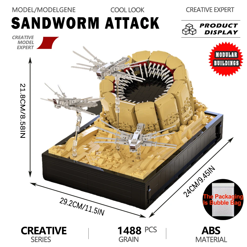 

Sandworm Attack Model Structure Building Set for Collectible Home Styling Ornament Arrangement Building Blocks Bricks Toy Gift